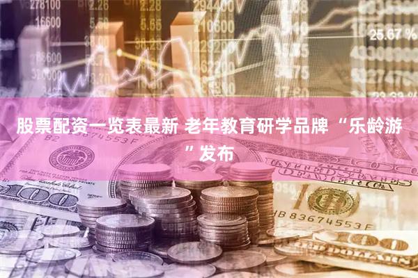 股票配资一览表最新 老年教育研学品牌 “乐龄游”发布